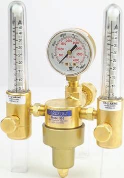 Dual Flowmeter Regulator Harris 356 — Harris, reguladores